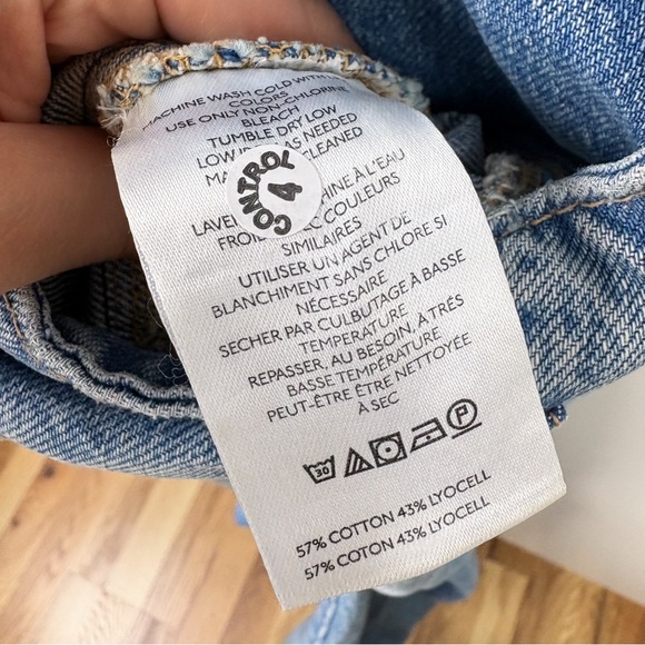 Free People We The Free Good Luck Barrel Overalls Ultra Light Beam Large Blue - Picture 6 of 8